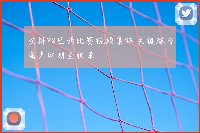 女排vs巴西比赛视频集锦 关键球与高光时刻全收录